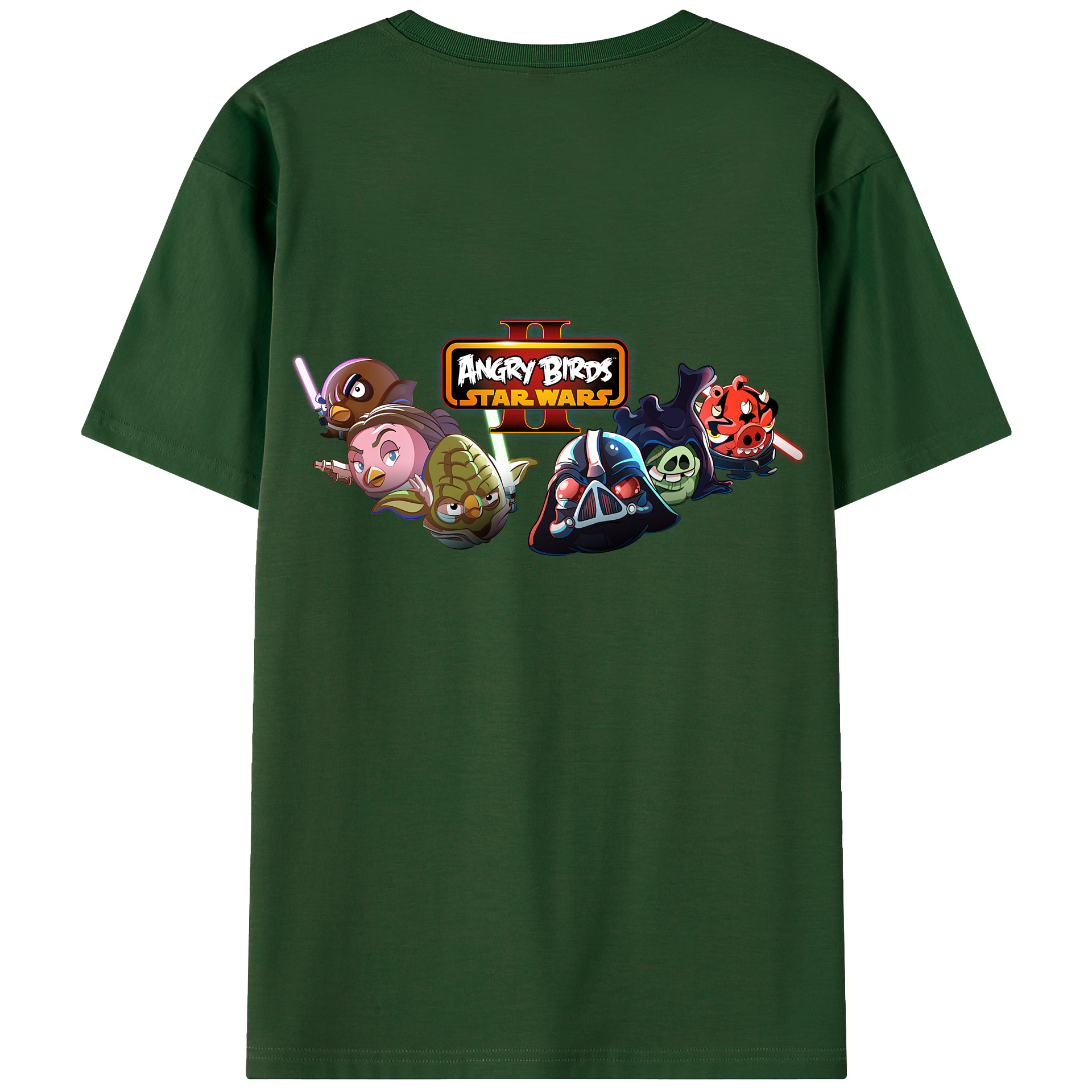 （画像用） Angry Birds アングリーバード 綿100％半袖Tシャツ（背面プリント）